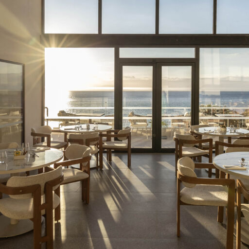 Valmar Corfu indoor tables with sea view